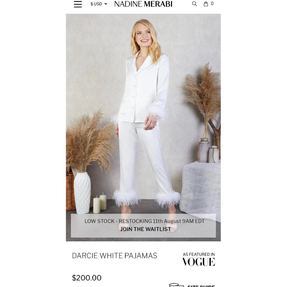 Nadine Merabi Darcie White Pajamas s